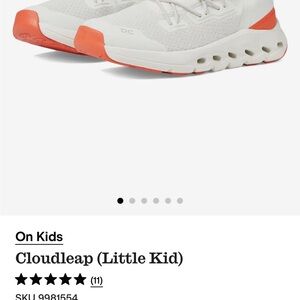 On Kids Cloudleap Sneakers - White and Orange